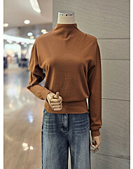 (발렌시아)캐시미어 블렌디드 하이넥 니트 25AGK58