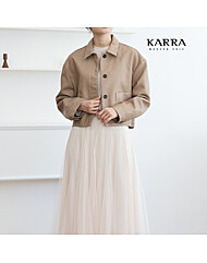 KARRA (77까지)양포켓버튼카라인조가죽자켓_KB1FJK012G