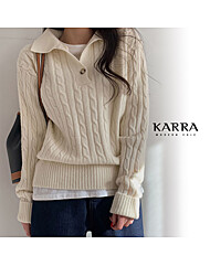 KARRA 반오픈카라트위스트니트_KL2FKN045C
