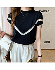 KARRA (77까지)배색라인포인트하프니트_A3F0987