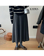 KARRA (77까지)모직터치롱플리츠스커트_A4S0206