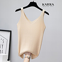 KARRA 더블골지브이넥나시니트_A4M0426