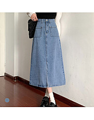 KARRA 슬릿스퀘어포켓데님스커트_A5S0161