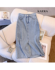 KARRA 센트럴슬릿데님스커트_A5M0003