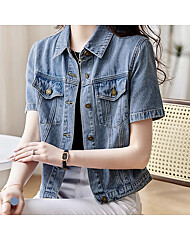 KARRA 셀레나데님반팔자켓_A5M0730