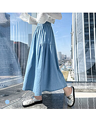 KARRA 로맨틱데님플레어스커트_A5M0781