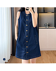KARRA 캔톤포켓나시데님원피스_A5M0980