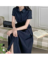 KARRA 클래식핀턱카라원피스+벨트SET_A5M1275