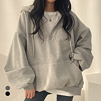 KARRA (77까지)스트링하프집업넥후드티셔츠_A5W0014