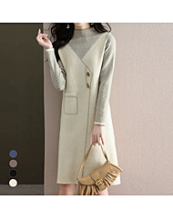 KARRA 레이어링믹스패턴니트원피스_A5W0198