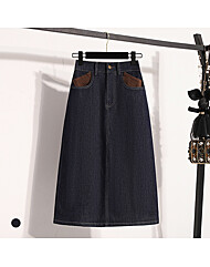 KARRA 브라운포켓데님스커트_A5W0204