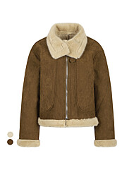 KARRA 하이넥소프트무스탕자켓_A5W0295