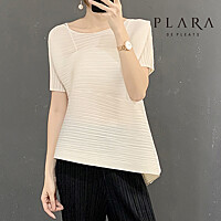 PLARA (88까지)솔리드라운드플리츠블라우스_PK2SBL005C