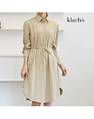KLACHE (77까지)반오픈버튼카라원피스+벨트SET_CB2FOP053A