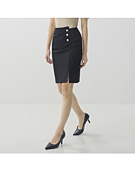 클라셰 슬림사이드골드스커트_B5F0188