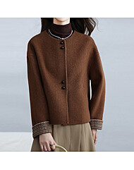 클라셰 체크라운드미디자켓_B5W0298