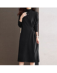 클라셰 사이드버튼니트폴라원피스_B5W0453