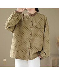 화세 미니네츄럴도트블라우스_HB4FBL043C