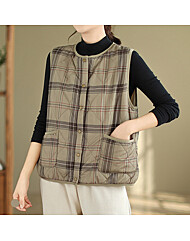 화세 누빔패딩체크베스트_HL5WVT003C