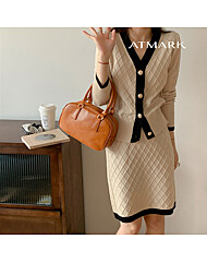 ATMARK 다이아짜임가디건+스커트SET_AA39SE005G
