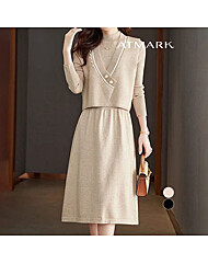 ATMARK 닷라인투버튼베스트+원피스SET_AA49SE002G