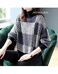 ATMARK 믹싱배색짜임터틀넥니트_AA49KN039G