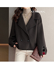 ATMARK (77까지)모던숏라렐더블코트형자켓_AA49JK006G