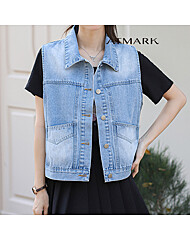 ATMARK (77까지)버튼캐주얼워싱데님베스트_AA53VT002G