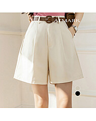 ATMARK 핀턱와이드하프팬츠+벨트SET_AA53PT012G