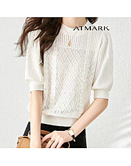 ATMARK 에스닉펀칭볼륨퍼프니트_AA53KN019G
