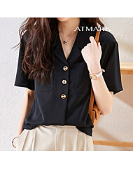 ATMARK (77까지)토글하프버튼시크셔츠_AA53SH009G