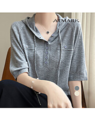 ATMARK 서머하프후디드반팔니트_AA53KN030G