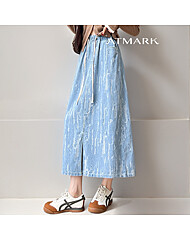 ATMARK 대미지밴딩롱데님스커트_AA53SK012G