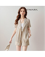 ATMARK 더블노치드반소매 자켓+티셔츠+팬츠SET_AA53SE008G