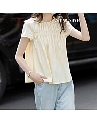 ATMARK (77까지)스모킹프릴넥블라우스_AA53BL021G