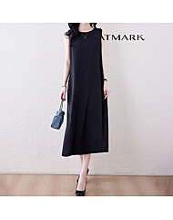 ATMARK 뒷트임버튼슬리브리스원피스_AA53OP033G