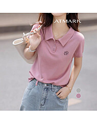ATMARK 캡소매하프카라티셔츠_AA53TS046G