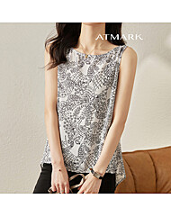 ATMARK (77까지)앤틱플랜트민소매블라우스_AA53BL026G