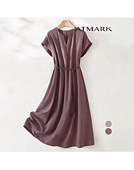 ATMARK (77까지)오픈넥캡소매원피스+벨트SET_AA53OP039G