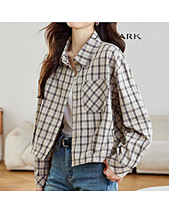 ATMARK (77까지)숏스트링체킹투웨이셔츠_AA56SH003G