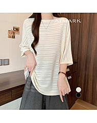ATMARK (77까지)루즈가오리핏패턴니트_AA56KN012G