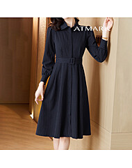 ATMARK 스트라이프미디원피스+벨트SET_AA56OP005G