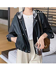 ATMARK (77까지)스냅스트링캐주얼레더점퍼_AA56JP003G