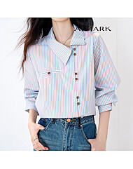 ATMARK (77까지)스트라이프언발카라셔츠_AE56SH031G