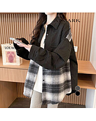 ATMARK (77까지)알파벳패치체크셔츠_AA59SH002G