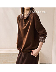 ATMARK (77까지)체킹버튼카라스웨트셔츠_AA59TS007G