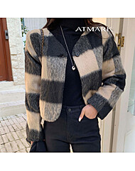 ATMARK 숏블럭체크브이넥자켓_AA59JK007G
