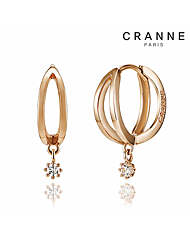 14K 브이라인 큐빅 원터치 귀걸이 (gold filled) C24EGF115