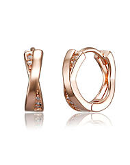 14K GF 크로스 리본 원터치 링 귀걸이 C24EGF198