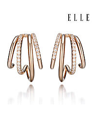 14K  볼륨 하프 링 귀걸이 (gold pin) ELGPEE199